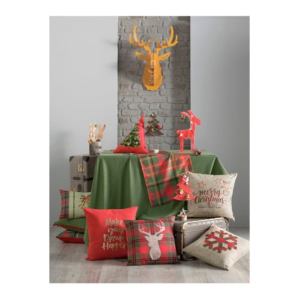 Zeleno-červený běhoun na stůl Mike & Co. NEW YORK Honey Celebration, 40 x 140 cm-image-1