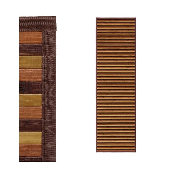Bambusový běhoun v hnědo-hořčicové barvě 60x200 cm – Casa Selección-image-1
