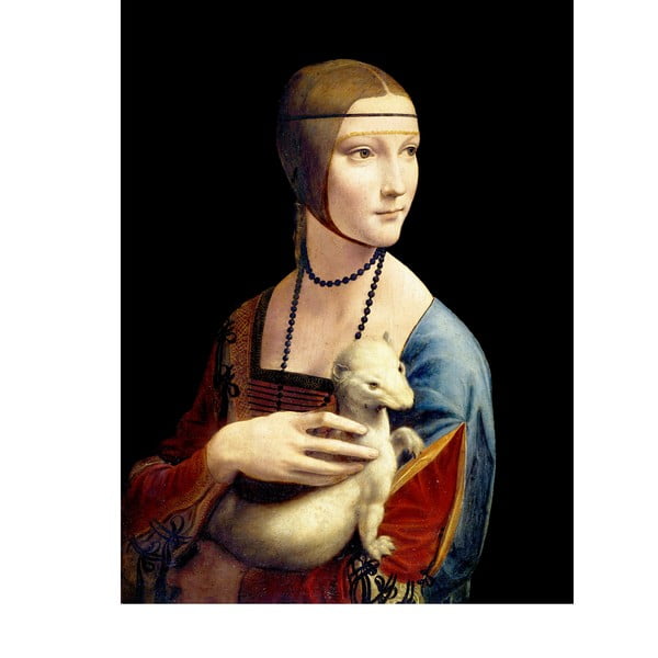 Obraz - reprodukce 50x70 cm Lady with an Ermine, Leonardo Da Vinci – Fedkolor