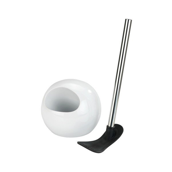 Bílý keramický toaletní kartáč Wenko Rimless-image-1