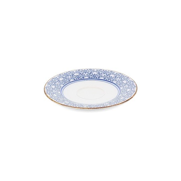 Bílý/modrý porcelánový podšálek ø 14 cm Azul – BonBistro-image-2