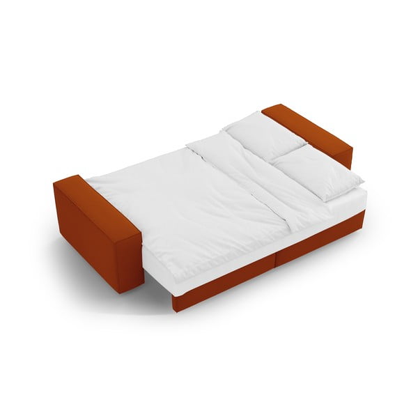 Rozkládací pohovka v cihlové barvě 247 cm Jodie – Micadoni Home-image-4