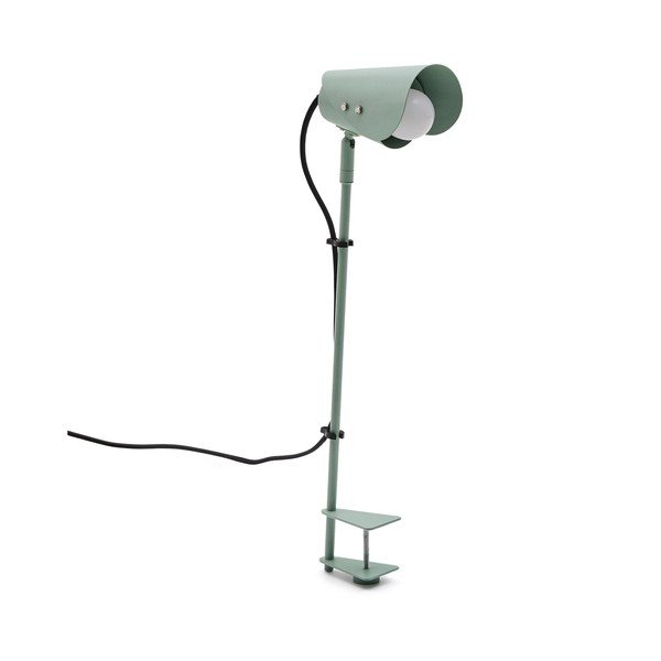 Zelená kovová stolní lampa s klipem (výška 51 cm) Jula – Kave Home