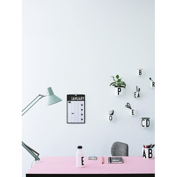 Černý nástěnný měsíční plánovač Design Letters Month-image-1