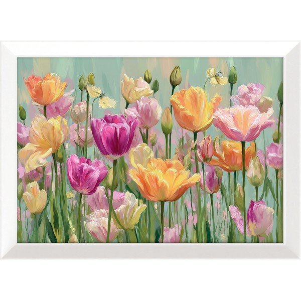 Tištěný obraz s rámem 75x56 cm Spring Tulip – Styler