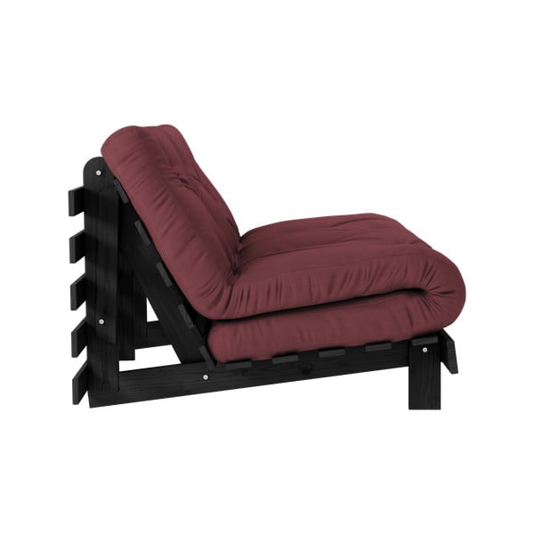 Vínová rozkládací pohovka 140 cm Roots Black Night – Karup Design-image-4