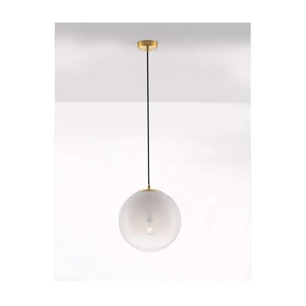 Bílé/ve zlaté barvě skleněné závěsné svítidlo ø 30 cm Vita – Nova Luce-image-2
