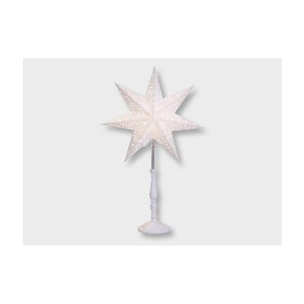 Bílá svítící hvězda se stojanem Best Season Romantic Star, 55 cm