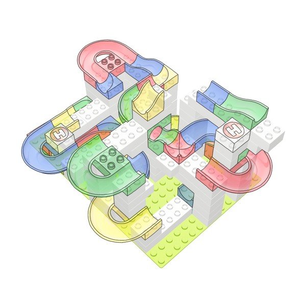 Sada stavebních kostek ke kuličkové dráze Hubelino Snow, 120 ks-image-3