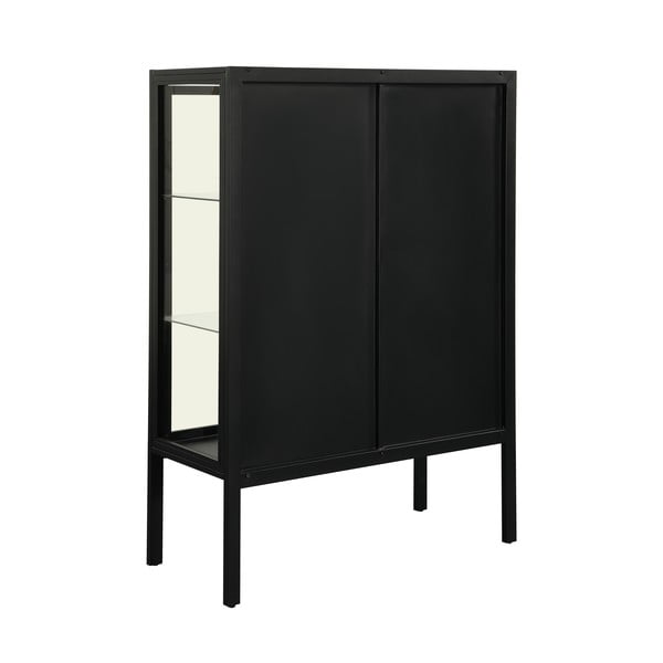 Černá dvoudveřová vitrína Støraa Alva, výška 140 cm-image-4
