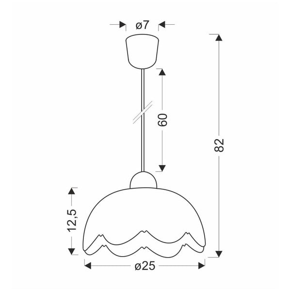Bílé závěsné svítidlo se skleněným stínidlem ø 25 cm Bratek – Candellux Lighting-image-2
