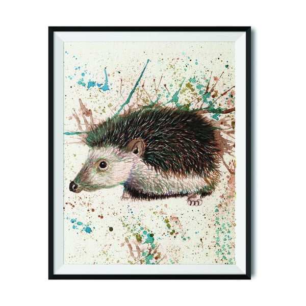 Zarámovaný plakát Wraptious Splatter Hedgehog