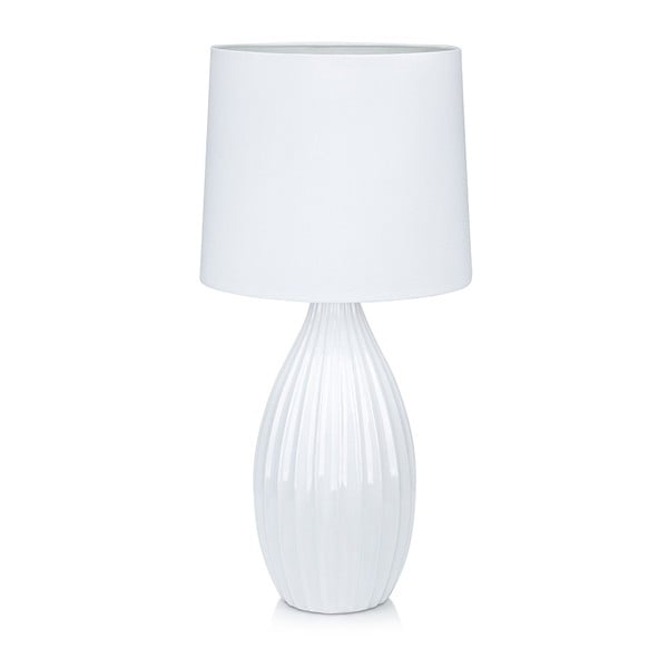 Bílá stolní lampa Markslöjd Stephanie, ø 24 cm