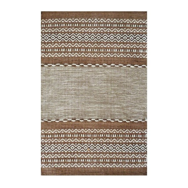 Ručně tkaný bavlněný koberec Webtappeti Marrone, 55  x  110 cm