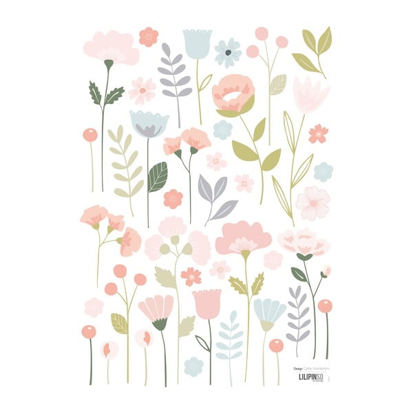 Arch samolepek 30x42 cm Flowers Stems – Lilipinso