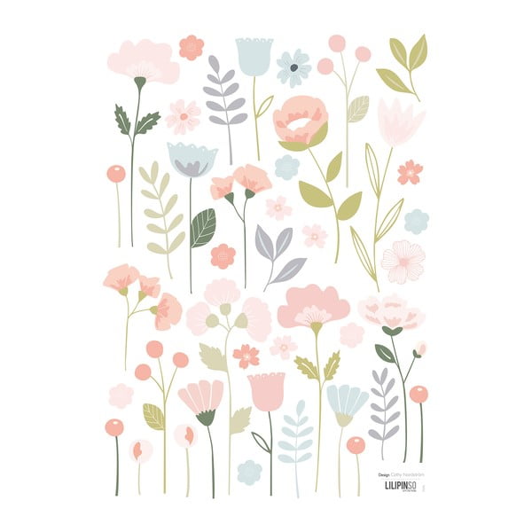 Arch samolepek 30x42 cm Flowers Stems – Lilipinso