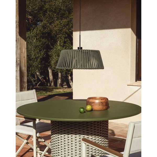 Khaki kovové stínidlo ø 46 cm Aldet – Kave Home-image-1