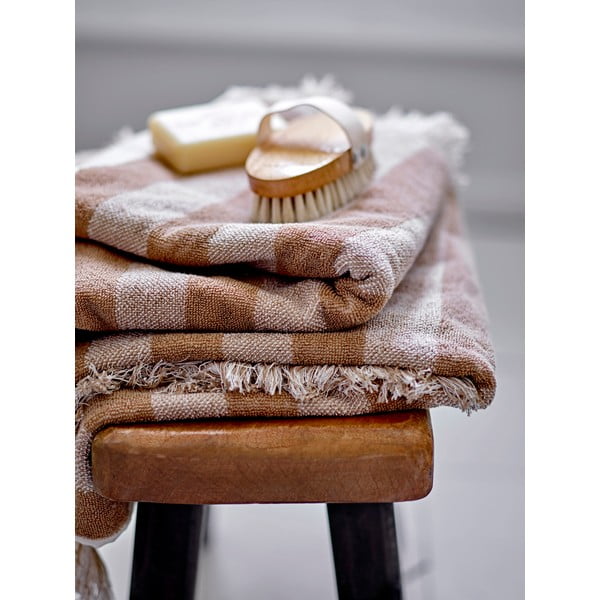 Hnědo-béžový bavlněný ručník 50x100 cm Elaia – Bloomingville-image-1