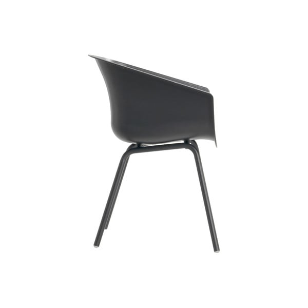 Tmavě šedé plastové zahradní židle v sadě 2 ks Amalia Alu Rondo – Hartman-image-3