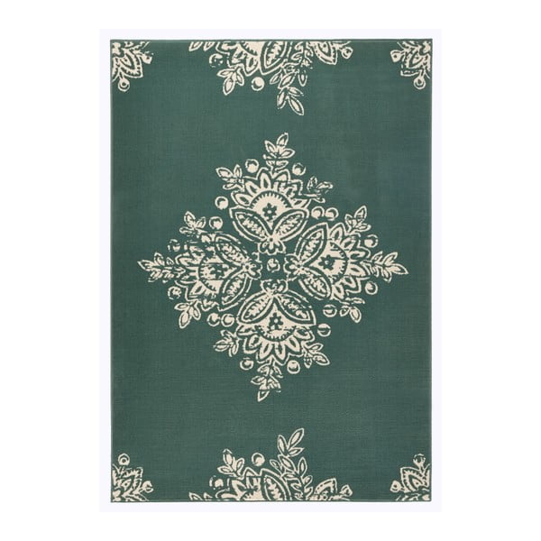Zelenobílý koberec Hanse Home Gloria Blossom, 80 x 150 cm