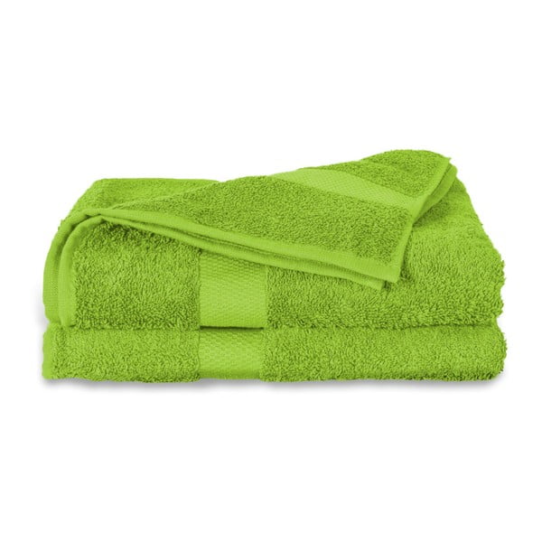 Zelený ručník Twents Damast Kleur, 60 x 110 cm