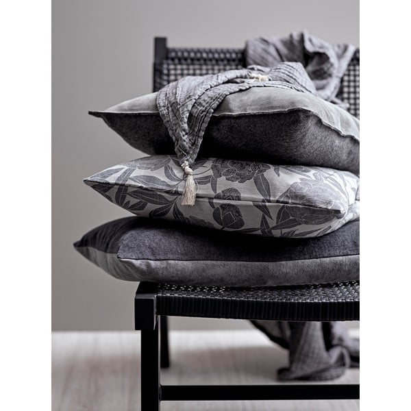 Sada 2 šedých polštářů z vlny a kůže Södahl Vincent, 45 x 45 cm-image-1