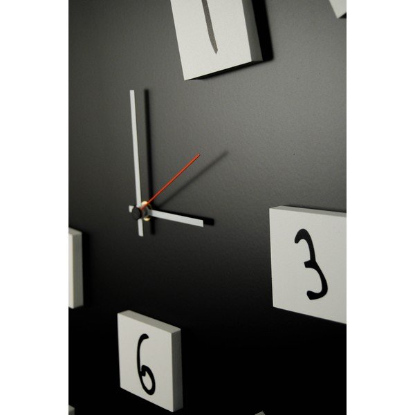 Nástěnné hodiny dESIGNoBJECT.it Changing Clock Black, 50 x 50 cm -image-4