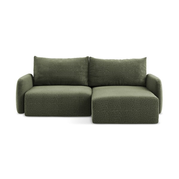 Zelená rozkládací/s úložným prostorem rohová pohovka (pravý roh) Kalena – Makamii