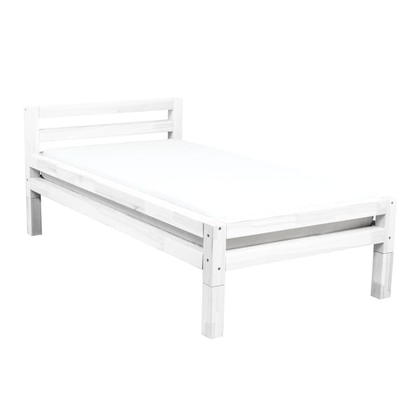 Bílá jednolůžková postel z borovicového dřeva Benlemi Single Puro Uno, 90 x 180 cm-image-1
