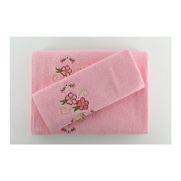 Sada 2 ručníků Happy Pink