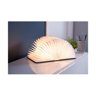 Černá LED stolní lampa s textilním stínidlem (výška 2,5 cm) Booklight – Gingko