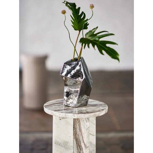 Váza z kameniny ve stříbrné barvě (výška 23 cm) Dimona – Bloomingville-image-1