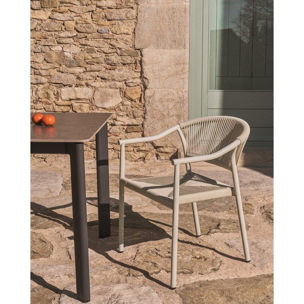 Zahradní jídelní stůl s deskou z kamene 100x220 cm Anafi – Kave Home-image-2