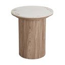 Kulatý odkládací stolek s deskou v dekoru mramoru ø 45 cm Athens – House Nordic