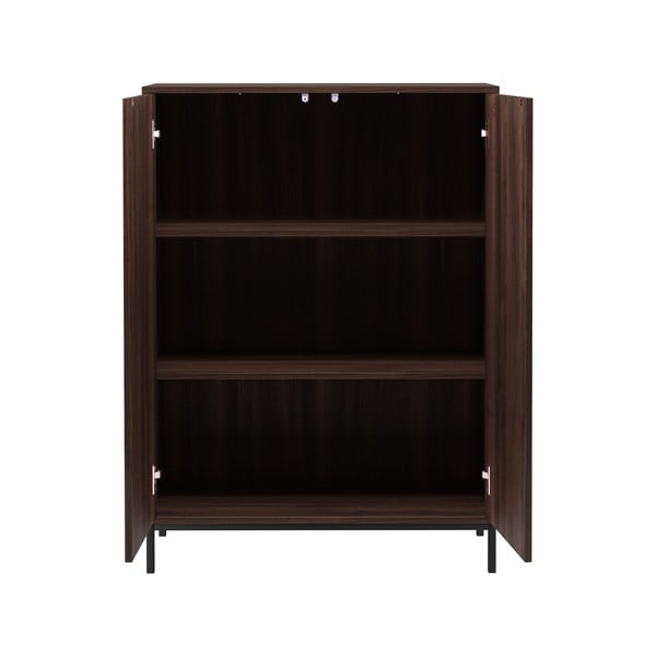 Skříňka v dekoru ořechu v přírodní barvě 80x110 cm Celine - Støraa-image-3