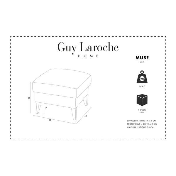 Hnědá podnožka Guy Laroche Muse-image-2