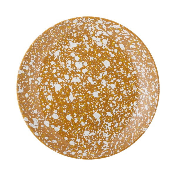 Oranžovo-bílý kameninový talíř Bloomingville Carmel, ø 26 cm