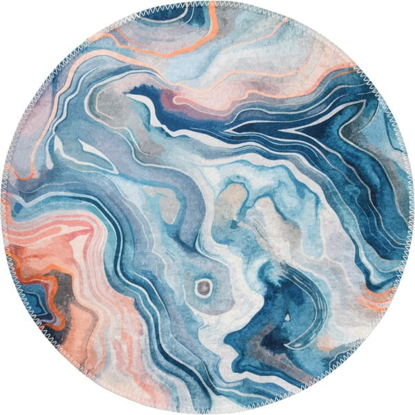 Modrý/růžový pratelný kulatý koberec ø 100 cm Colors of Joy – Vitaus