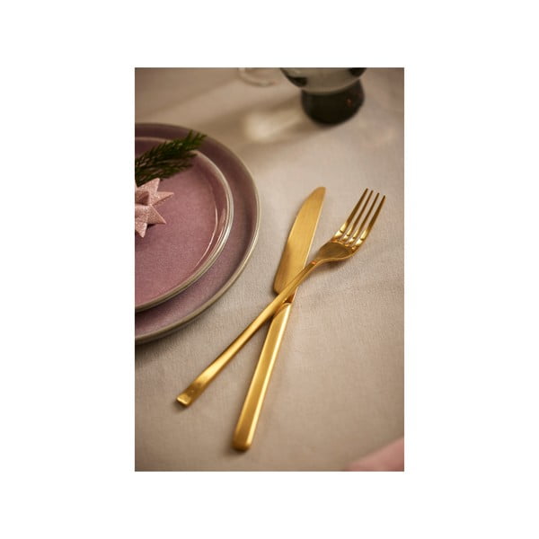 Ocelový příborv mosazné barvě 16 ks Brass – Bitz-image-1