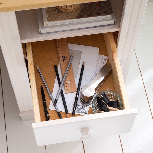 Pracovní stůl s deskou z borovicového dřeva 50x140 cm Anita – Støraa-image-1