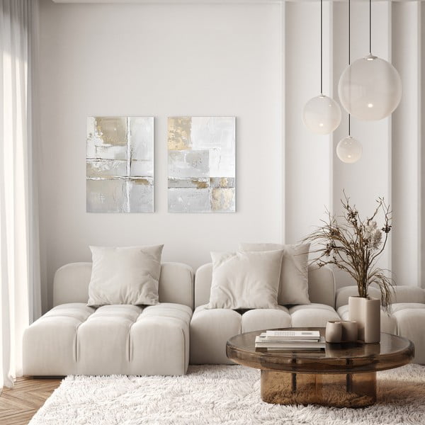 Obrazy s ručně malovanými prvky v sadě 2 ks 50x70 cm Sail – Styler-image-2