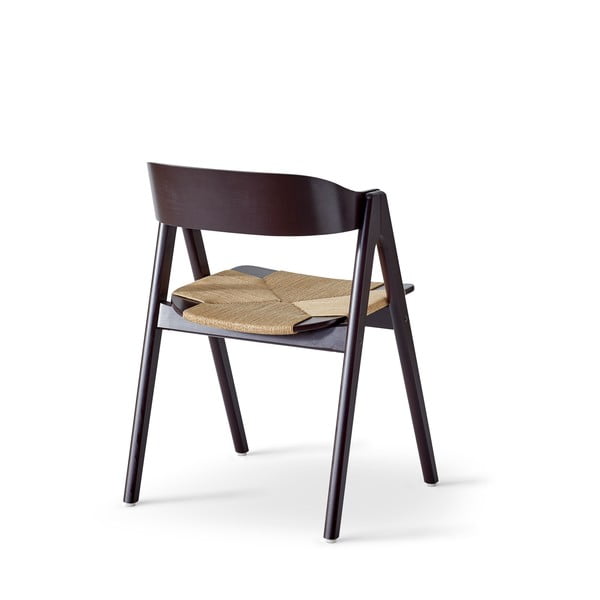 Černá jídelní židle z bukového dřeva s ratanovým sedákem Findahl by Hammel Mette-image-3