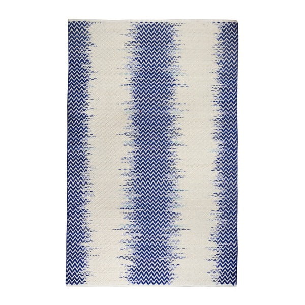 Ručně vyráběný koberec The Rug Republic Fentom Ivory Blue, 120 x 180 cm