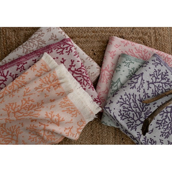 Tmavě růžový pléd s podílem bavlny Euromant Summer Coral, 140 x 180 cm-image-3