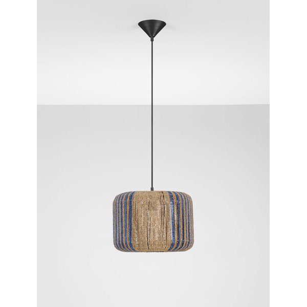 Modré/v přírodní barvě provazové závěsné svítidlo ø 33 cm Abby – Nova Luce-image-3