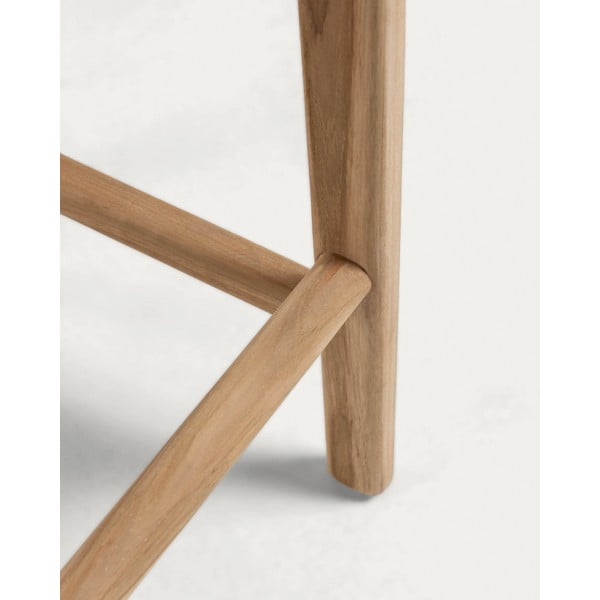 Barová stolička z imitace kůže v přírodní barvě (výška sedáku 67 cm) Calixta – Kave Home-image-4