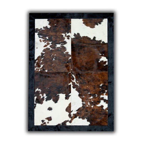 Hnědý koberec z pravé kůže Pipsa Pieces, 140 x 200 cm