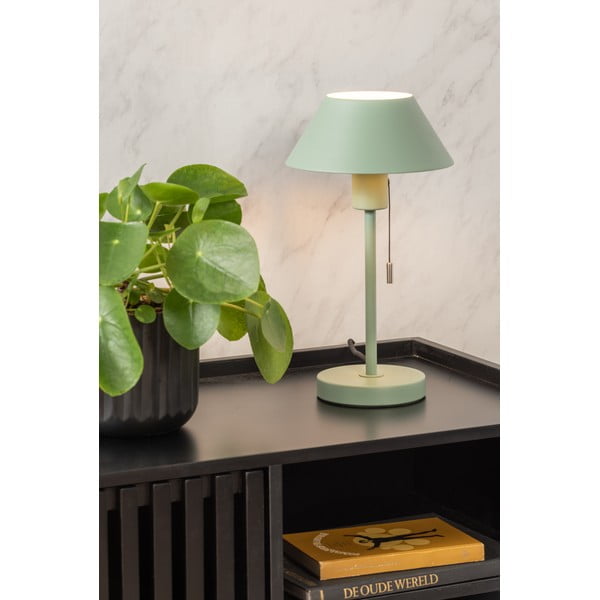 Zelená stolní lampa s kovovým stínidlem (výška 36 cm) Office Retro – Leitmotiv-image-1