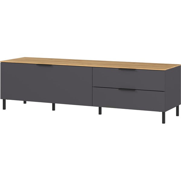 Šedý TV stolek v dekoru dubu 164x47 cm California - Germania-image-2