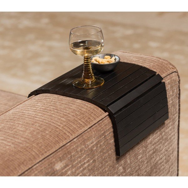 Černá flexibilní dřevěná područka na pohovku WOOOD Tray-image-1